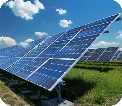 solar panel in open space
