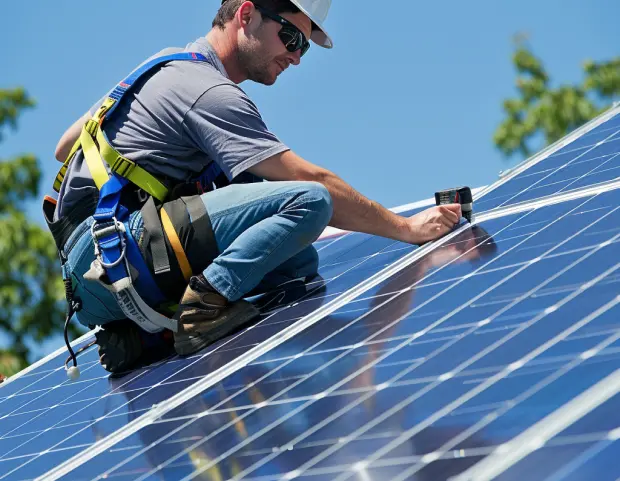 Installing solar panels in Carrollton