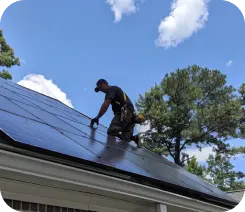 Residential solar installation in Carrollton